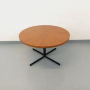 Grande table basse ronde style scandinave vintage modulable en table