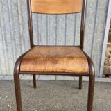 Lot de 8 chaises industrielles école vintage collectivités mullca delagrave
