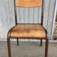 Set of 8 vintage industrial school chairs for communities mullca delagrave