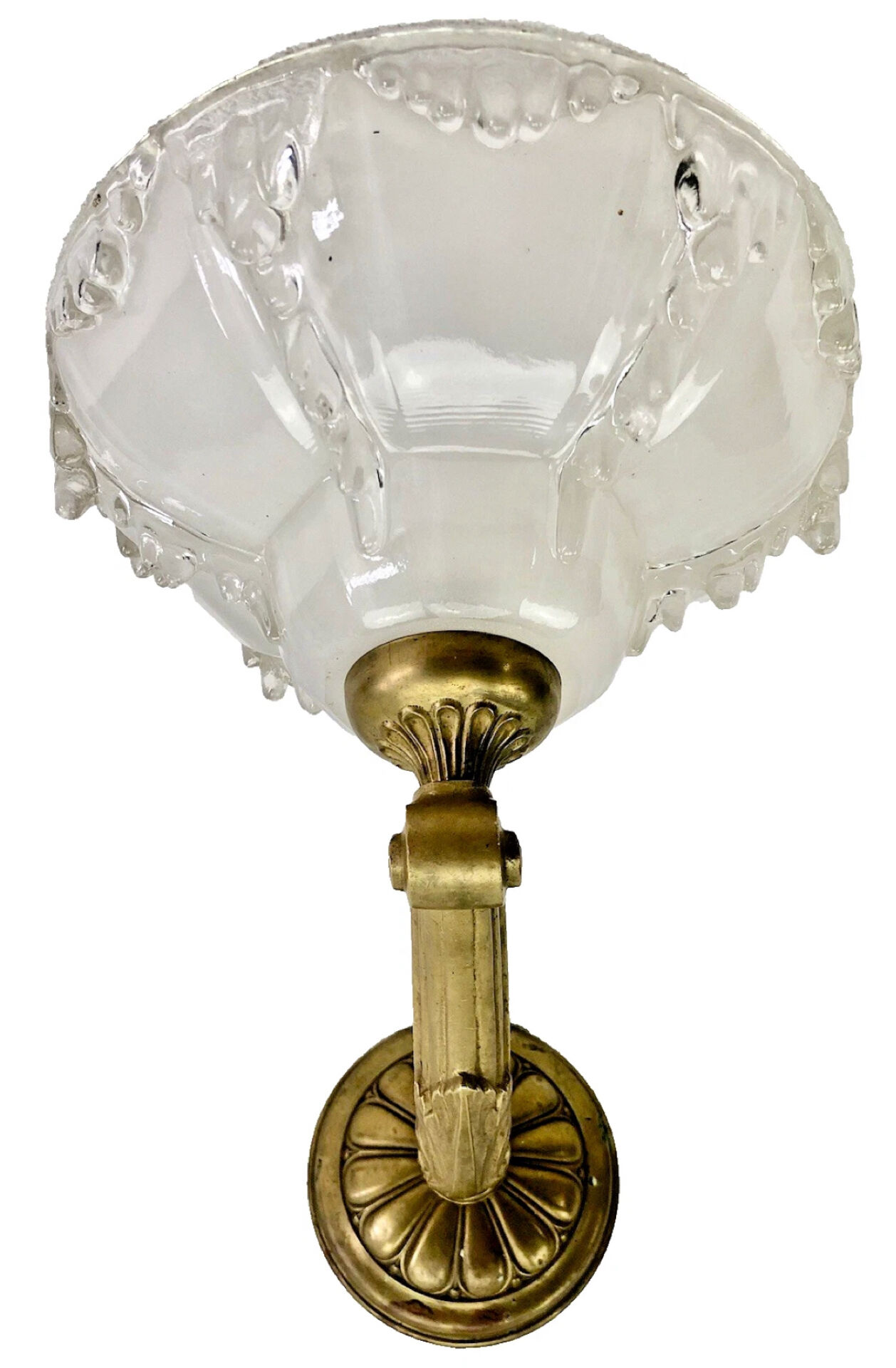 Ancienne applique bronze Art Déco 1930  vasque glaçons Ezan