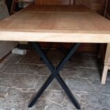 Industrial and wooden table
