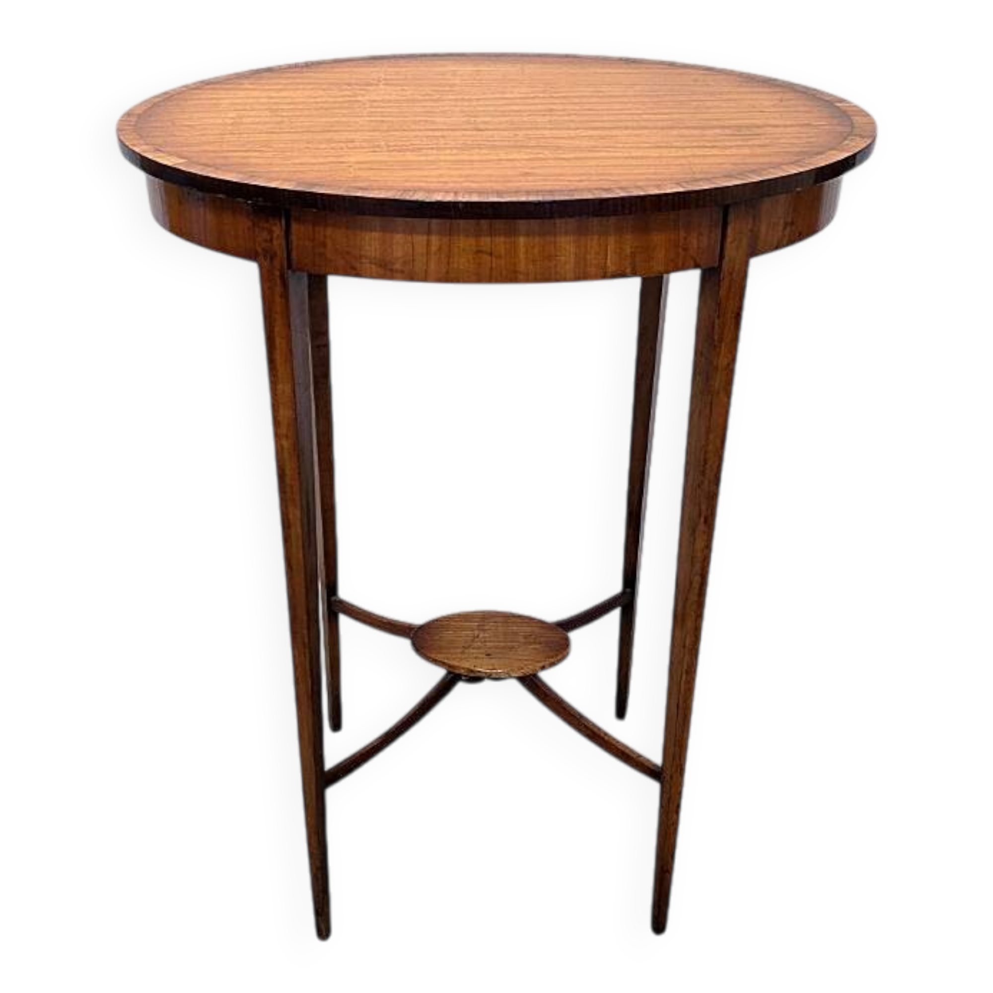 Antique English Oval Mahogany Side Table, from around 1900