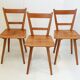Suite de 3 chaises de Adolf Schneck 1940 vintage