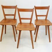 Suite de 3 chaises de Adolf Schneck 1940 vintage