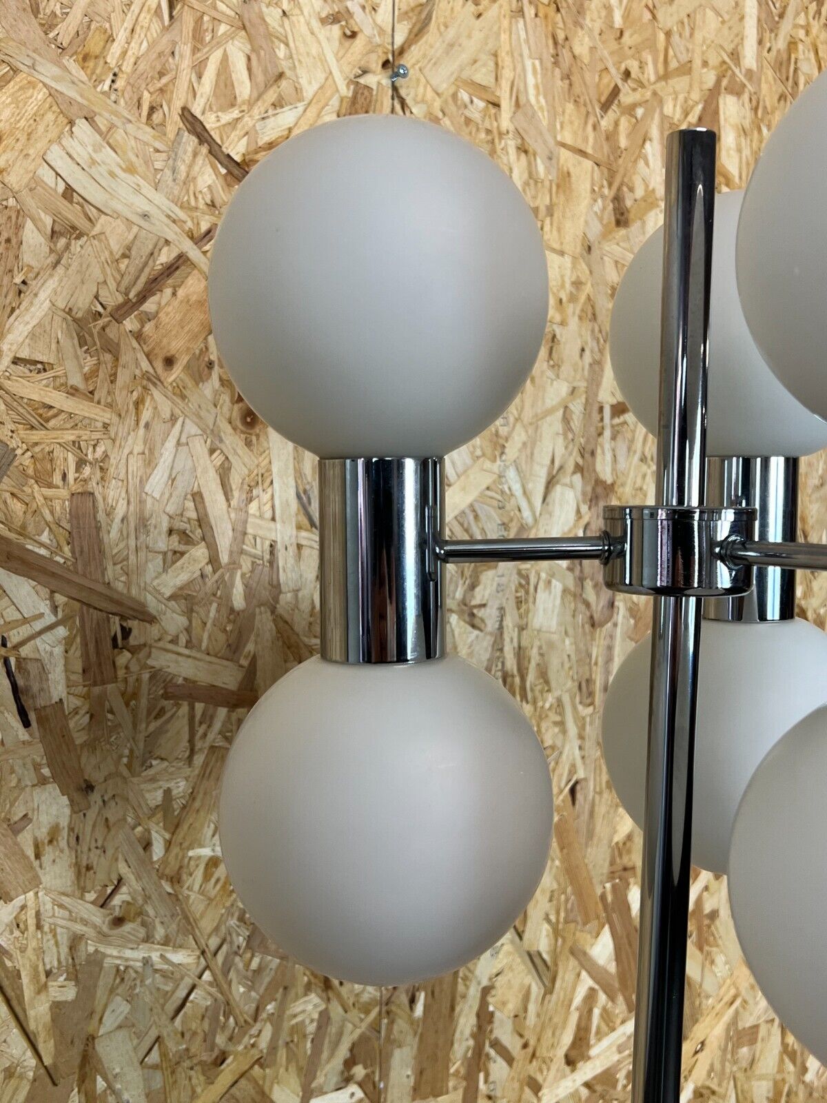 60s 70s lamp light floor lamp metal glass space age design