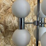 Lampadaire métal verre