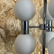 Lampadaire métal verre