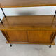 1950s wooden and metal bookshelf shelf