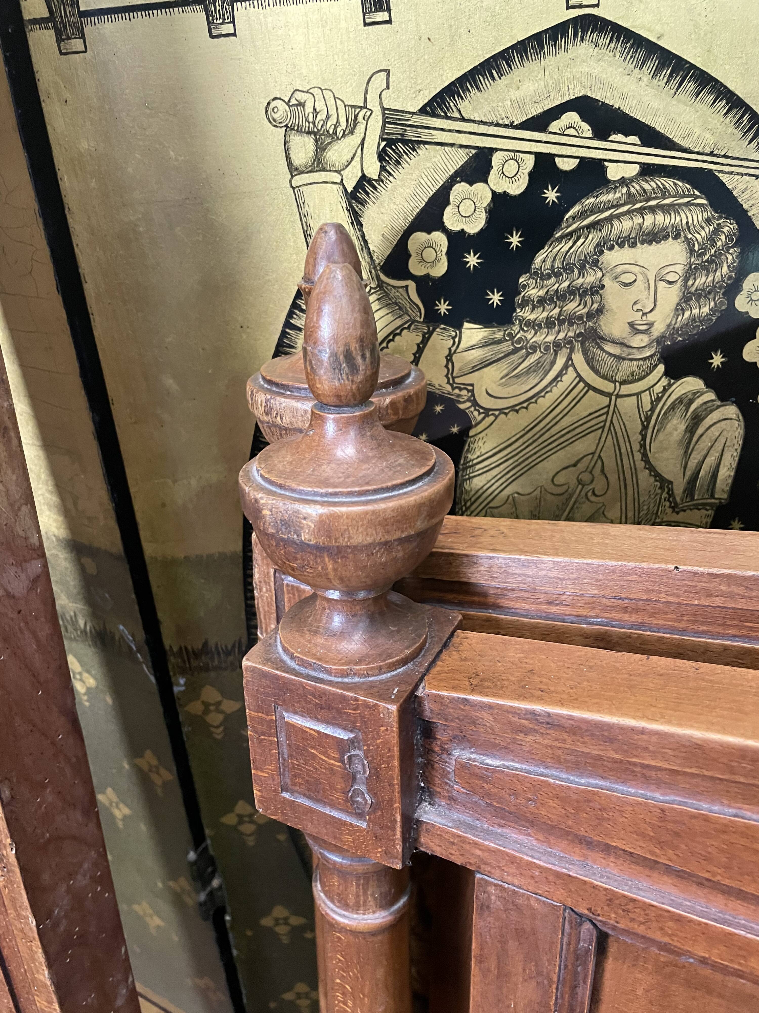 Walnut bed 120x190 cm