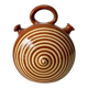 Botijo espagnol vintage – grès vernissé décor spirale – design populaire
