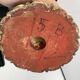 Large polychrome wooden lamp base 53.5 cm high from the socket.