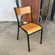 Lot de 50 chaises écoles bois et métal