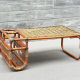 Vintage rattan coffee table