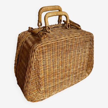 Wicker suitcase