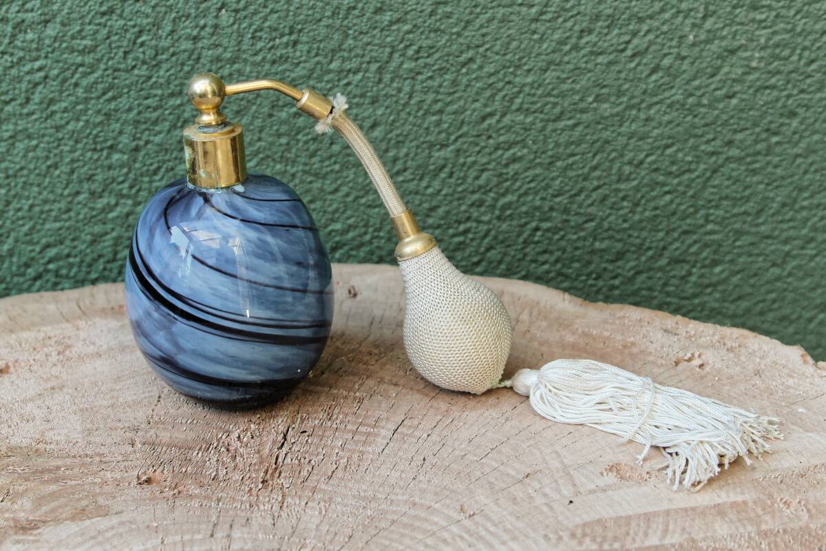 Set of 5 old glass perfume sprays