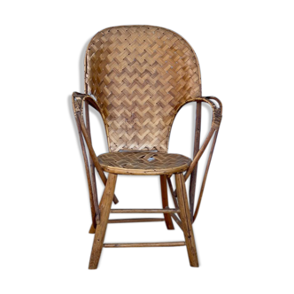 Vintage wicker armchair