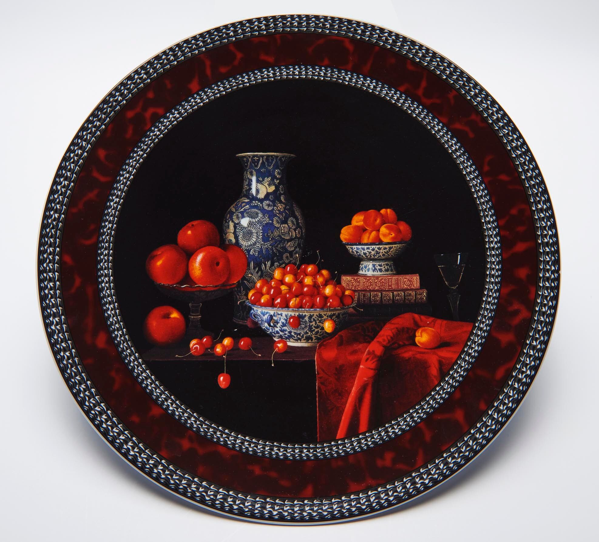 large dessert dish Bernardaud de Chauray series "red fruits" 36cm