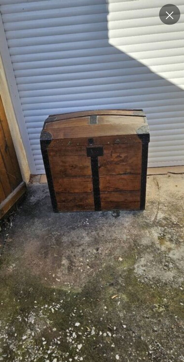 Vintage wooden trunk