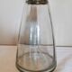 Carafe in glass and chrome metal 80s