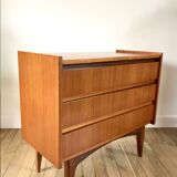 Scandinavian teak dressing table chest of drawers, Danish design, 1960s