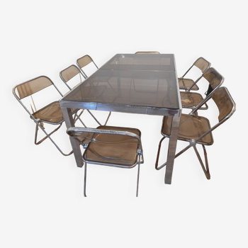 Ensemble table et 10 chaises Castelli