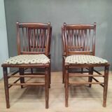 Pair of "1900" caned chairs