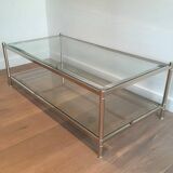Grande table basse chromée