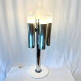 Carlo Nason style "Space Age" floor lamp, chrome & Murano, 1970s