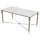 Table basse en laiton patiné et verre Maison Charles années 1960