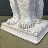 Pair of Renaissance style terracotta lion sculptures, 1950s