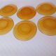12 flat plates Vereco amber