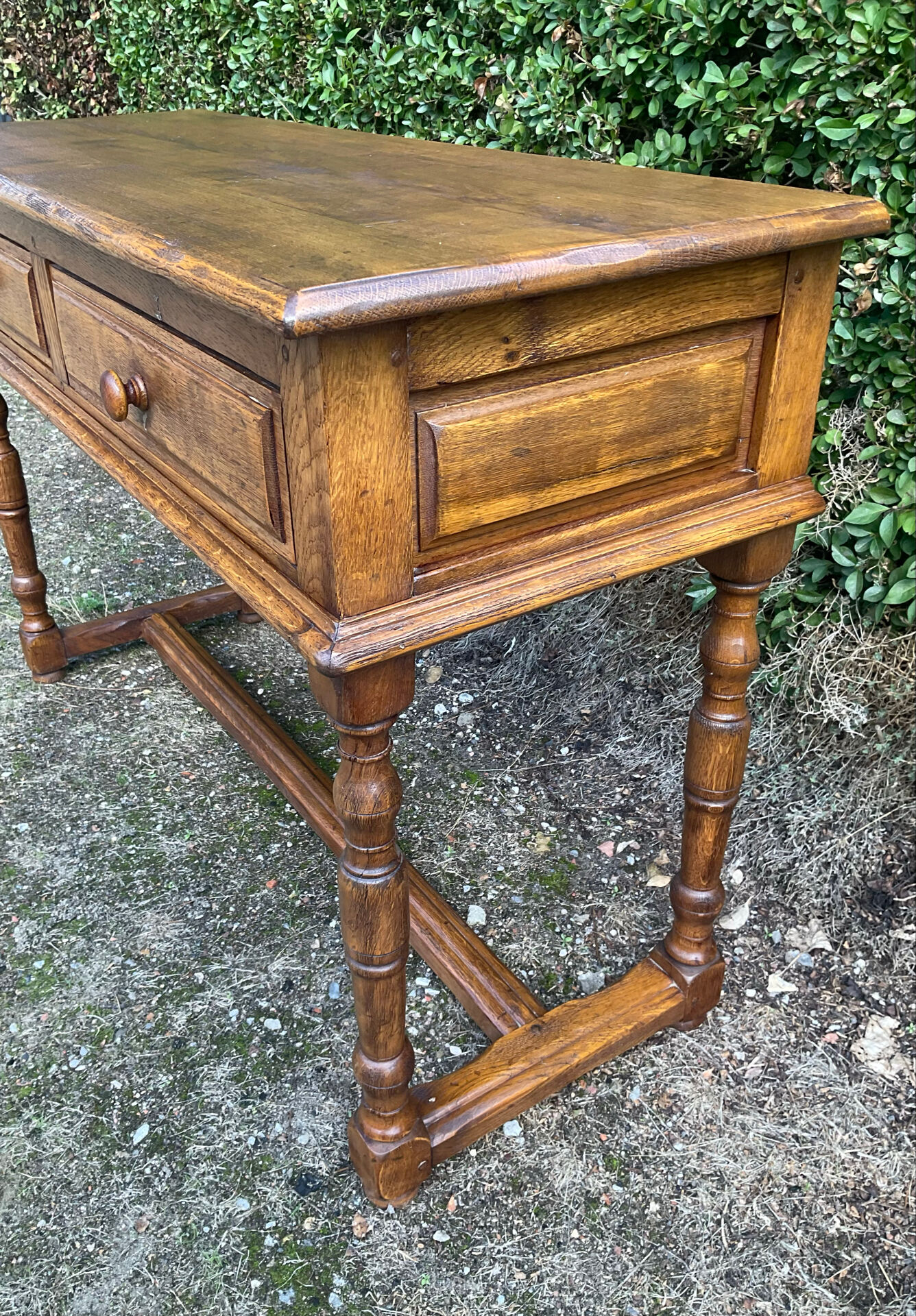 Ancienne console de ferme en bois Massif