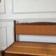 Banc provençal bois et paille rustique