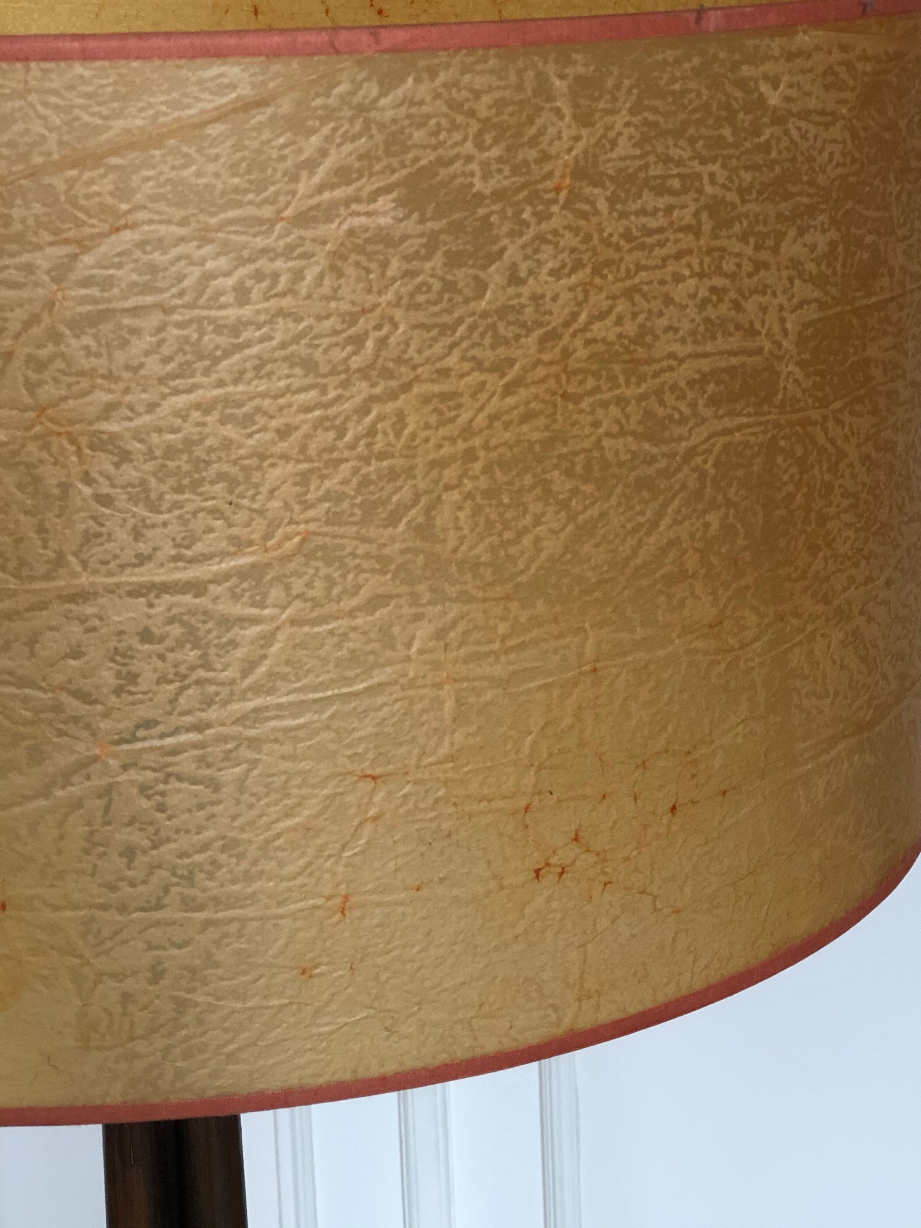 1950s rattan bamboo lampshade vintage design