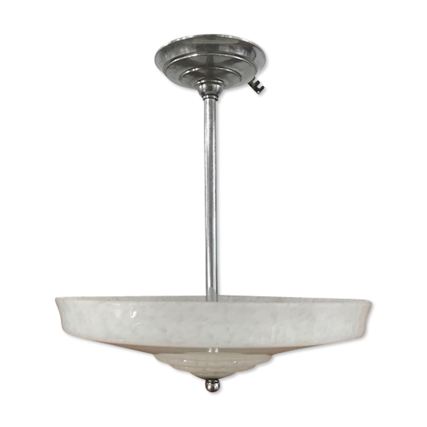 Clichy glass Art Deco Chandelier Speckled