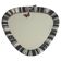 Small wall mirror, round triangle in black and white ceramic, 1950s, Germany.
