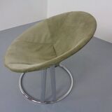 Vintage Suede Lounge Chair by Lusch Germany, 1960s