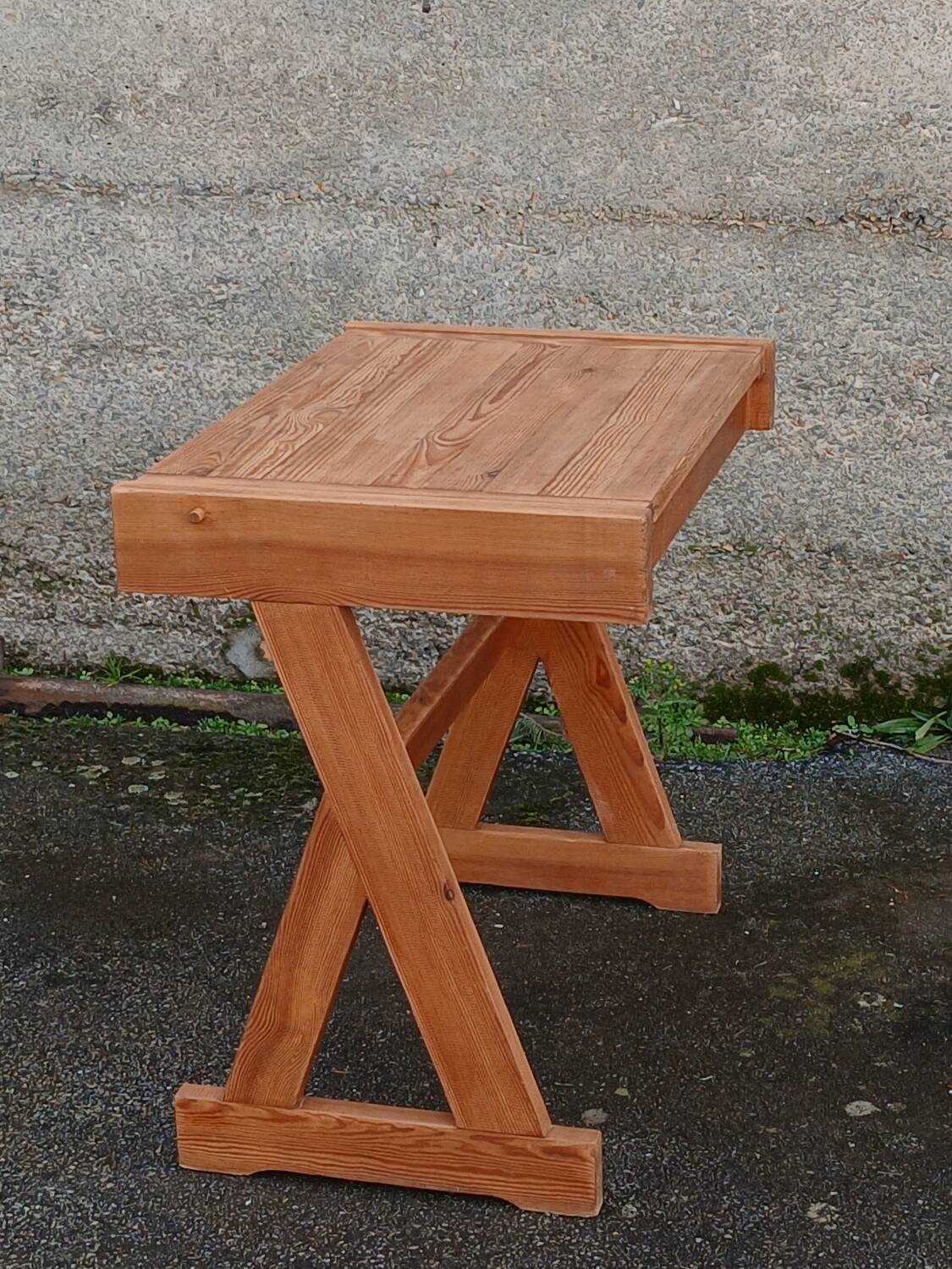 Solid pine desk, 1960s