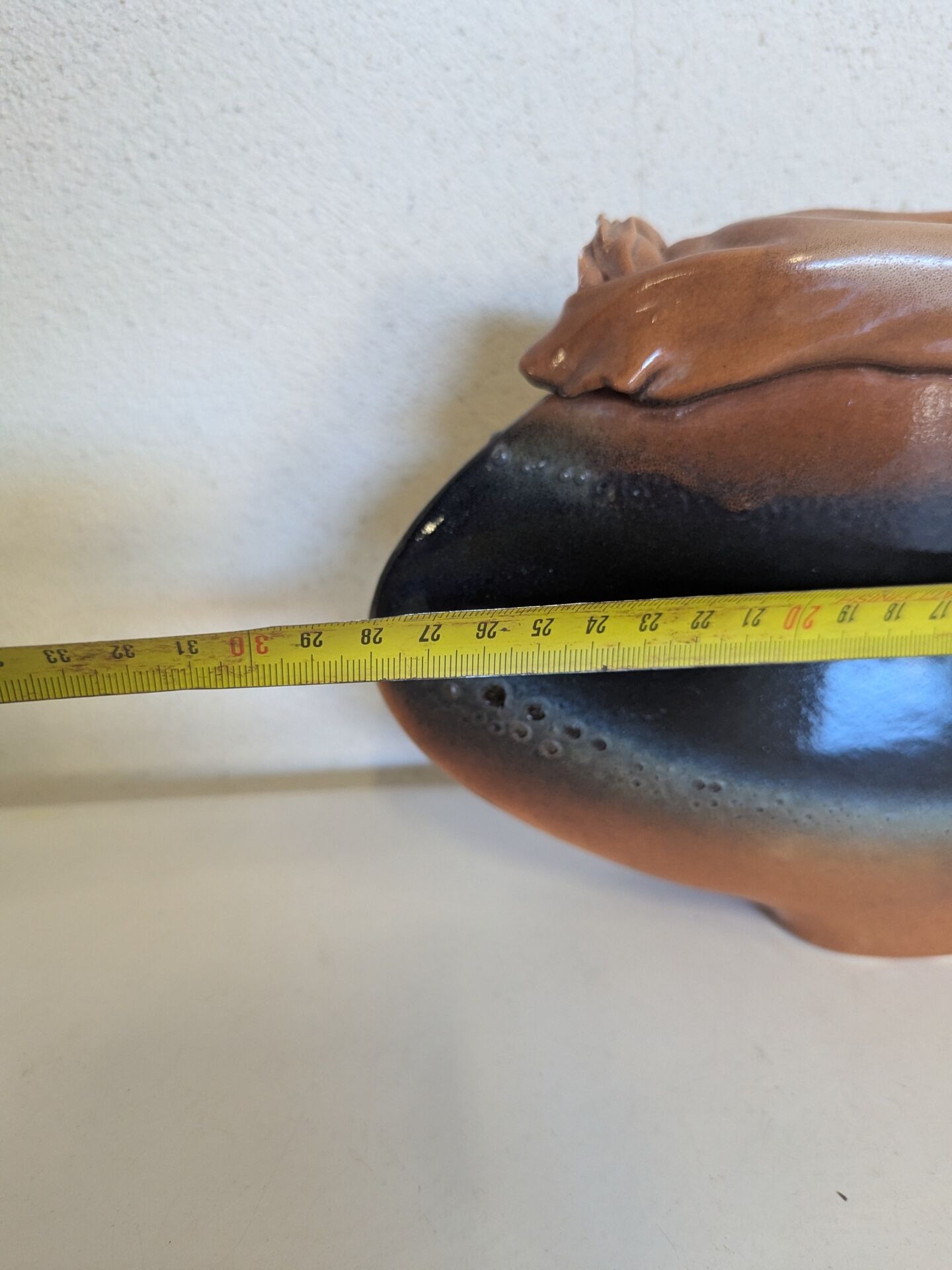 Sculptural glazed ceramic vase – Set of 3 pieces