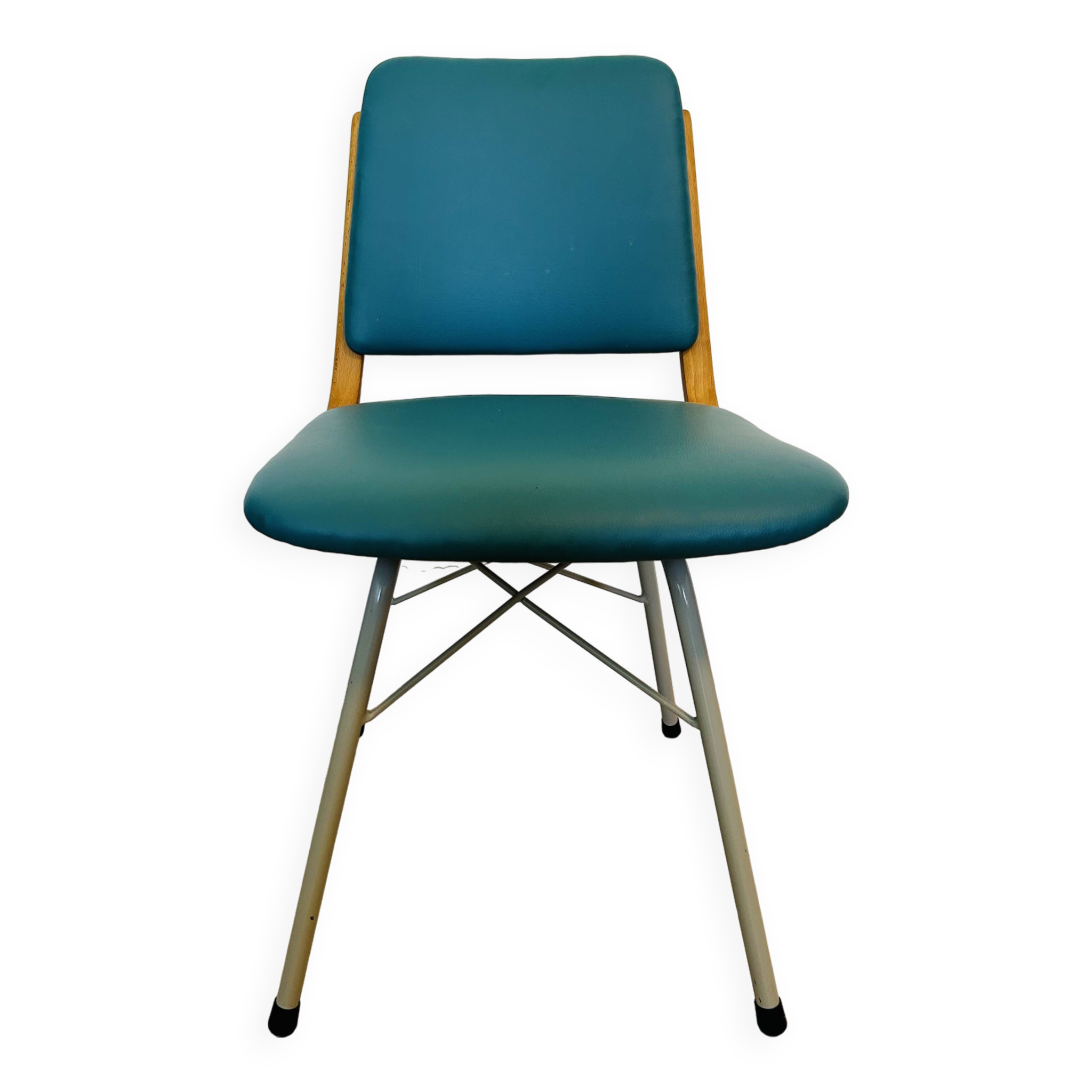Vintage Turquoise Dining Chair by TON, from Czechoslovakia 1960’s