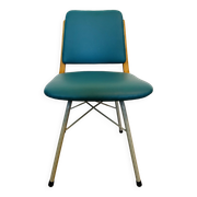 Vintage Turquoise Dining Chair by TON, from Czechoslovakia 1960’s
