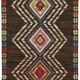 Hand-Knotted Tribal Unique 173 cm x 238 cm Brown Wool Carpet