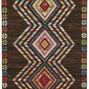 Hand-Knotted Tribal Unique 173 cm x 238 cm Brown Wool Carpet