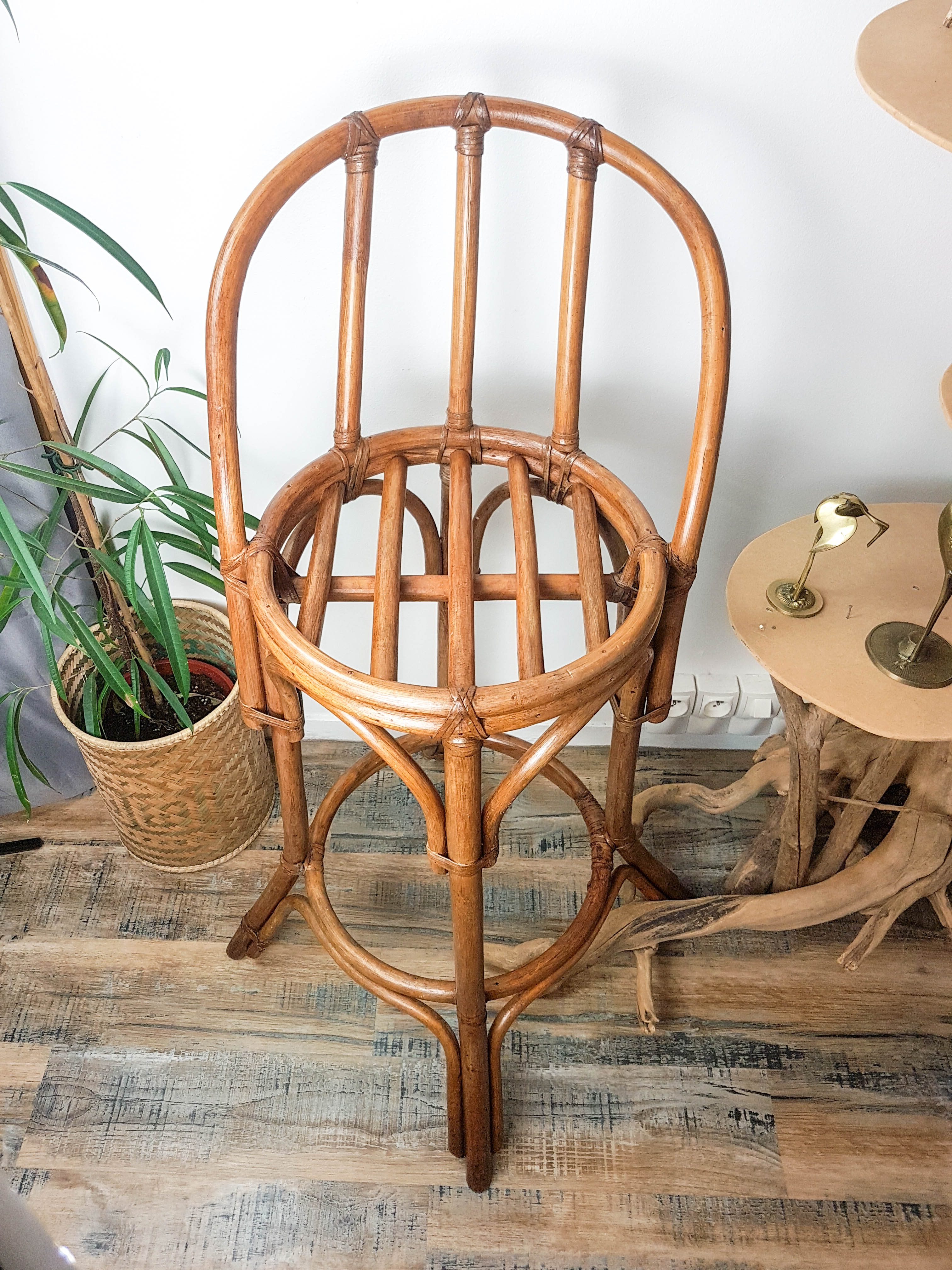 Wooden bistro set dime turned Thonet style