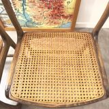 Paire de chaises cannée Baumann bémol - traîneaux