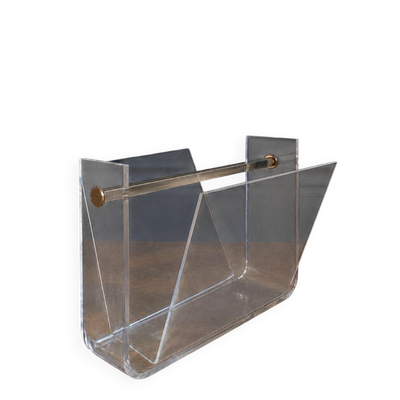 Porte revue vintage en plexiglass par David lange