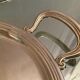 Tray with oval handles in the silver metal Louis-Philippe style