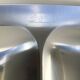 Stainless steel rectangular dish with compartments