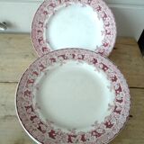 6 assiettes plates saint amand