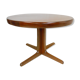 Expandable round teak table